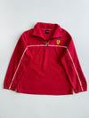 Ferrari Red Quarter-Zip Fleece with Reflective Piping (Xl)