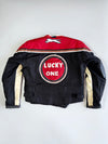 Lucky One Vintage Moto Racing Jacket With Leather Trim Patches (Paded) (M)