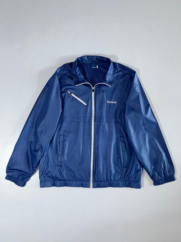 Vintage Reebok Full-Zip Windbreaker Jacket (Navy) – Size (L)