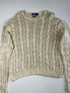 Polo Ralph Lauren | 100% Silk Hand Knit Cable Sweater | (2XL)