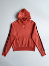 Adidas Originals Rust Orange 3-Stripe Hoodie with Embroidered Trefoil – (L)
