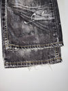Oni Arai Black Acid Wash Paint Splatter Denim Jeans (W:33) (L:43.5)