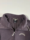 Adidas Retro Full-Zip Ribbed Collar Track Sweatshirt – Washed Charcoal (S)