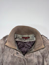 Review  Leather Moto Jacket – Grey/Taupe (XS)
