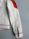 90's Dolce & Gabbana Vintage Racing Leather Jacket | “Indianapolis” Monte Carlo Patches | White Sheep Leather | Made in Italy Size (S/M)