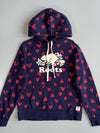 Roots Allover Heart Print Hoodie (M)