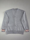 Burberry London England | Grey Icon Stripe Button-Up Cardigan | (L)