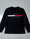 Tommy Hilfiger Flag Logo Long Sleeve Tee – Black (M)