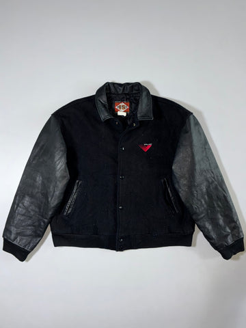 Volant Limited Edition Wool Varsity Jacket Leather Sleeves (XL)