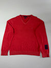 Tommy Hilfiger Cotton Cashmere V-Neck Sweater – Washed Red (XL)