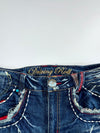 Sheng Yue Han Dragon Embroidered Baggy Jeans (W:30 |L:44)