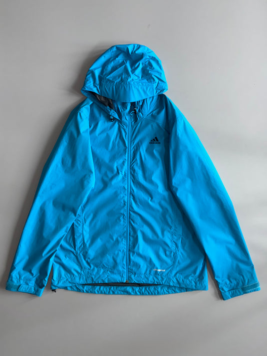 Adidas Climaproof | Blue Hooded Rain Jacket (XL)