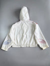 Adidas Originals Primegreen Windbreaker White Tri-Stripe Trefoil Hooded Oversized(M)
