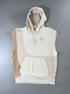 Puma Colorblock Sleeveless Hoodie – Cream/Beige (L)