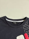 Fila Biella Italia Black Long Sleeve Sweatshirt – Vertical Logo Print (S)