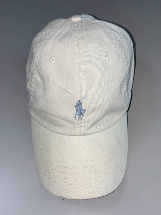 Polo Ralph Lauren Cap – Beige with Navy Pony (Adjustable)