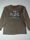 Vintage Harley-Davidson Longhorn Grand Prairie TX Brown Long Sleeve Tee  (XL)