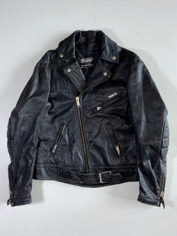 Marcol NZ Belted Leather Biker Jacket (S/M)
