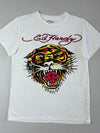 Ed Hardy Tiger Graphic Tee – White (M)
