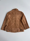 Vintage Schott NYC Sheepskin Suede Leather Motorcycle Jacket –lTan Custom Rider Lining (L/Xl)