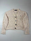 Polo Ralph Lauren Cream Cable Knit Cardigan V-Neck Button-Up Women’s (XL)