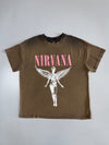 Nirvana In Utero Style Band Tee | Brown | (3XL)