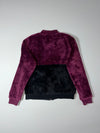 Adidas Originals | Trefoil Sherpa Fleece Track Jacket Maroon/Black (S)