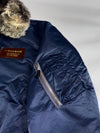 Human Made MA-1 Bomber Jacket with Faux Fur Collar – Navy Blue (L/XL)