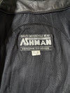 Vintage Ashman Black Leather Biker Motorcycle Jacket (M)
