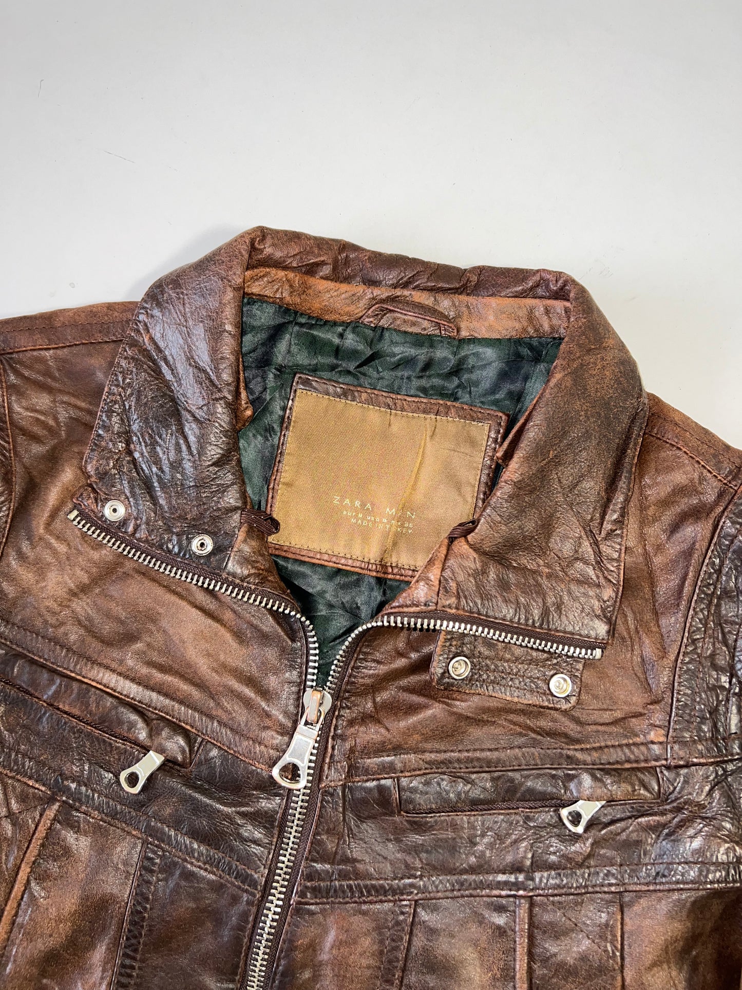 !                                                                                                                                                                                                                Zara Original Ultra Premium Leather Jacket (M)