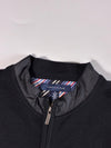 Tommy Hilfiger Black Knit Full Zip Jacket Epaulette Detail – (XL)