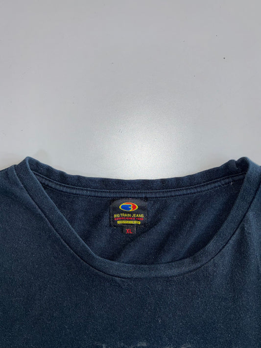Big Train Jeans | Y2K Graphic Longsleeve | Faded Black (2XL)
