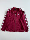 Adidas Burgundy 3-Stripe Track Jacket(S)