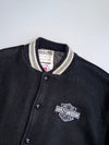 ZHarley-Davidson DeLong Leather Sleeve Varsity Jacket (USA Made) (M/L)