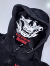 Yakuza Clothing Skull  Quarter-Zip Hoodie With Skull mask Black (M)
