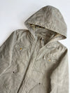 Vintage Olive Canvas Hooded Workwear Jacket – Quilted Lining (S)