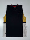 Jordan Colorblock Mesh Basketball Jersey Black/Gold/White, Size  (L)