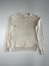 Tommy Jeans Flag Logo Crewneck Sweater, Cream, Size (M)
