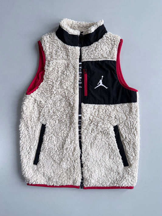 Jordan Sherpa Fleece Vest | Cream Black Red (XS)