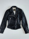 Vintage “Echtes Leder” Black Belted Biker Jacket Women’s (S)