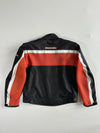 Vintage Urban Revolution Black & Orange Mesh Racing Moto Jacket Paded,Detechable Arms (L)