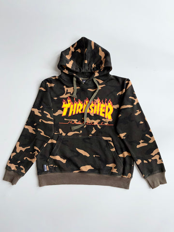 Thrasher Flame Logo Camo Hoodie – Skate Streetwear | (S)