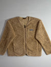 Ellesse Heritage Sherpa Cardigan  Tan Collarless Fleece, Zip-Up (XL)