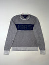 Tommy Hilfiger “1985” Navy & Grey Textured Knit Sweater (S)
