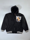 Pelle Pelle Crest Logo Zip Hoodie Black Embroidered (XL)