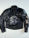 Vintage Hein Gericke Black Leather Motorcycle Racing Jacket Padded (S/M)