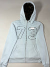 Roots Canada “73” Faux Fur-Lined Full-Zip Hoodie – Ice Blue (Fur inside) (S)