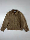 Scooter Fine Leather Distressed Tan Bomber Jacket (L/XL)