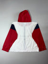 Reebok Colorblock Hooded Windbreaker – White/Red/Navy (M)
