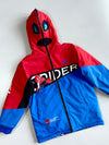 Spider-Man Kids Hooded Windbreaker Jacket with Mask Hood & Graphic Lining (S)